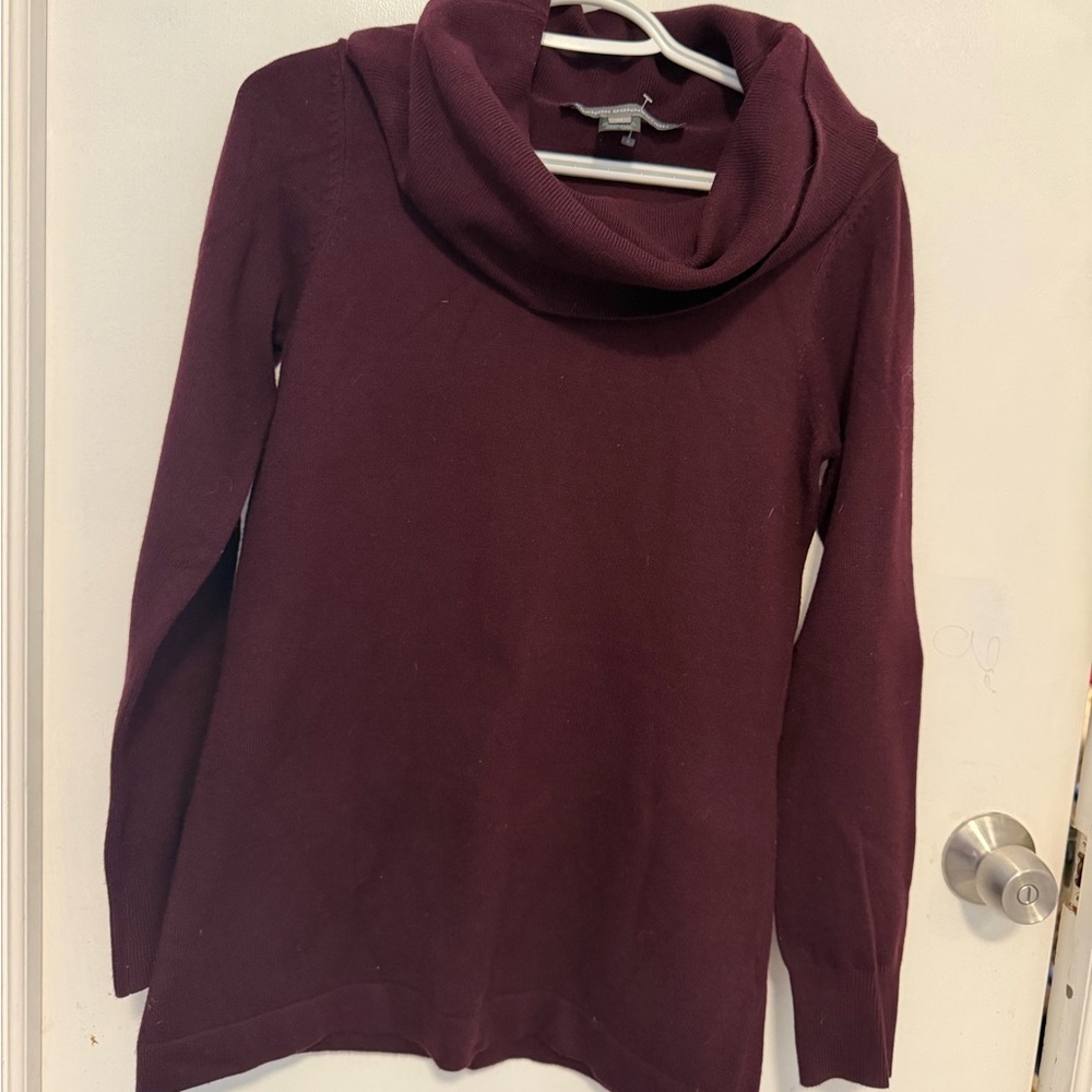 French Connection Deep Burgundy Cowl Neck Sweater